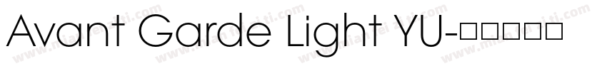 Avant Garde Light YU字体转换